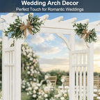 2 Pack 24" Artificial Olive Swag, Full Greenery Swag with Easy-Hang Burlap Bow, Flexible Realistic Olive Branch Wreath for Front Door, Wedding Arch, Wall, Farmhouse Home Decor