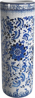 Red Lantern 24" Floral Blue & White Porcelain Umbrella Stand