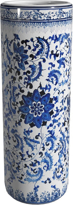 Red Lantern 24" Floral Blue & White Porcelain Umbrella Stand