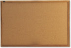 Quartet Cork Bulletin Board 36"W x 24"H Pin Board, Oak Finish Frame (303)