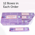 Nag Champa Incense Stick Packs - Hand Rolled & Non-Toxic - Perfect for Meditation and Yoga - Home Fragrance Gift Pack - 15g, Set of 12 Packs (English Lavender)