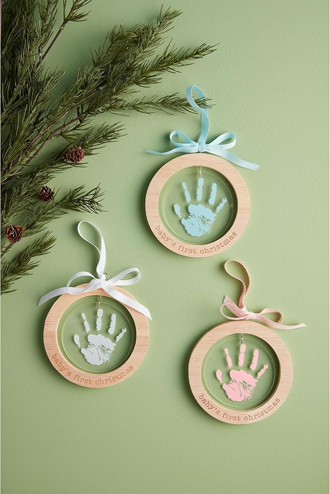 Mud Pie Blue Handprint Ornament
