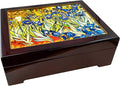 Illuminated Van Gogh Iris Flower Music Box by The San Francisco Music Box