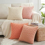 Fancy Homi 4 Packs Decorative Throw Pillow Covers for Living Room Couch Bed, Modern Farmhouse Boho Home Décor Accent Cushion Case, 24" x 24", Pink Series