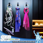 Clear Plastic Retail Scarf Rings - Round Fine Garment Hangers - 2.58" ID - 3.25" OD - 20 Pack
