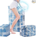 TAILI Vacuum Storage Bags 4 Pack, Jumbo Cube (31x40x15 Inch), Vacuum Seal Bags for Beddings, Comforters, Pillows, Clothes, Space Saving for Closet and Home Storage, Blue Coastline