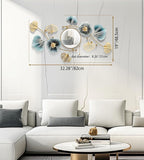 Large Wall Mirror,Modern Wall Mirrors Decorative,3DMetal Ginkgo Biloba Design - Perfect for Living Room, Bedroom, Bathroom, or Entryway Wall Decor