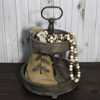 Farmhouse Decor Beads 60in Wooden Bead Garland with Tassels Boho Rustic Home Decor Accent Prayer Country Minimalist Decoration for Wall Hanging Room Table Mantle Shelf