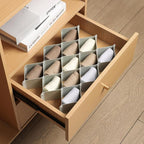 ROUFA Sock Drawer Organizer for Dresser, Honeycomb Underwear Dividers for Women, Panty Separator for Bras, Socks, Belt and Leggings (2 Sets/12pcs,Grey)