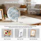 Artliving Plate Stands for Display, 7 Inch Black Iron Easel Plate Display Photo Holder Stand, Displays Picture Frames, Decorative Plates, Tablets and Art (4 pack)