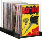 Patented Comic Book Storage Holder – Wooden & Acrylic Display Box/Case for Collectors – Organizer for Comics, Magazines & Books – Holds 150 Issues, 14.5x8 in (Black)
