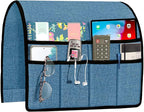 Joywell Chair Caddy Organizer Remote Control Holder for Couch Recliner Armrest Organizer Non Slip Sofa Arm Chair Caddie with 6 Pocket Storage for Magazine, Tablet, Phone, iPad, Classic Blue