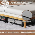 PHINOX Under Bed Storage with wheels, Under the Bed Storage Containers,Upgrade Crossed Iron Wire, Metal Rolling Underbed Storage Containers for Bedroom Clothes Shoes Blankets-2 Pack,Black