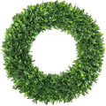 LZNPA Boxwood Wreaths for Front Door Realistic 22Inch，Spring Wreaths for Front Door Outside ，Front Door Wreath All Season，Green Wreath for Spring Farmhouse Porch Wall Wedding Room Home Decor
