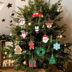 kockuu Christmas Ornaments for Tree Decorations, 36pcs Soft PVC Hanging Ornaments Snowflake Gingerbread House Snowman for Christmas Tree Gift Box, Winter Holiday Party, Home, Office Decor