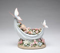 Cosmos Gifts 80090 Fine Porcelain Sleeping Fairy Baby with Butterflies Musical Music Box Figurine (Tune: Beautiful Dreamer), 7-1/2" L
