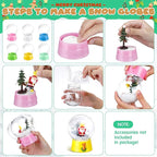 Mifoci 48 Pcs 4 Inch Empty Snow Globe Clear Fillable Water Globe with Screw Off Cap Empty Valentines Day Plastic Snow Case for DIY Crafts Home Decoration Display Plant