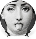 Lina Cavalieri Plate, Wall Decorative Plate, Mysterious Face Plate Wall Hanging Decoration,Including Bracket And Special Spring HooK,style-6,7inch