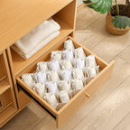 ROUFA Sock Drawer Organizer for Dresser, Honeycomb Underwear Dividers for Women, Panty Separator for Bras, Socks, Belt and Leggings (12pcs.White)