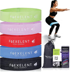 Fabric Resistance Bands for Working Out – 5 Strength Levels from Extra Light to Extra Heavy – Thick Workout Bands for Legs, Glutes, HIPS, Stretching, Strength Training with Storage Bag