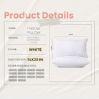 Utopia Bedding 14x20 Pillow Inserts, Set of 2, White – Indoor Decorative Throw Pillows for Bed, Sofa & Couch – Soft, Supportive & Fluffy Cushion Inserts