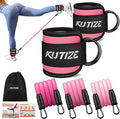 Ankle Resistance Bands with Cuffs for Women & Men - 3-Level Adjustable Leg & Glute Workout Equipment, Portable Home Gym Exercise Bands for Kickbacks, Hip Thrusts, Yoga, Strength Training