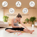 EVERYMATE 4-in-1 Cork Balance Board Kit, Foot & Ankle Strengthener with Massage Roller/Ball, Toe Resistance Bands, Storage Bag, for Enhance Mobility & Prevent Falls Improve Foot Function for Home/Office/Gym