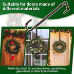 Wreath Hanger for Front Door,Adjustable Metal Wreath Hanger from 12-20", Hold Up 20lb, Indoor or Outdoor Over The Door Wreath Hook Hanger for Easter Spring Halloween Xmas Wreath Decorations (Bronze)