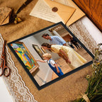 Lyeasw 12x12 Picture Frames Black 12 Pack,Square Matted Wood Grain Lightweight 12 x 12 Photo Frames for Wall Collage and Desk & Home Decor.