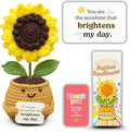 Inspirational Gift - Positive Sunflower Doll Crochet - You are The Sunshine - Positive Gift for Mom, Teacher, Wife, Friend, Sister, Coworker - Mothers Day, Birthday, for Women