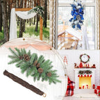 Natural Grapevine Swag Base - DIY Crafts Decorative Swag Wreath Making Supplies for Holiday Party Decor - 6 Pack
