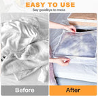 Clear Zippered Storage Bags Plastic Sweater Storage Bags with Zipper 6 Packs Clothing Organizer for Blankets Linen Sweater Bed Sheet Quilt Clothes Pillow (10.5 x 10.5 x 2.5 Inch)