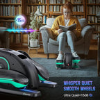 ANCHEER Under Desk Elliptical Machine, Electric Seated Pedal Exerciser, Mini Elliptical Machines, LCD Display Monitor, Portable Quiet Elliptical Machine, Leg Exerciser for Home