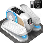 Mini Under Desk Elliptical Low Impact Electric Leg Exerciser As Seen on TV While Sitting for Seniors with Non-Slip Mat Quiet & Portable for Home and Office