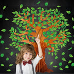 Fancy Land Classroom Tree Bulletin Board Set Tropical Leaves Summer Tree Decoration Cutouts for Classroom Wall Decor School Supplies
