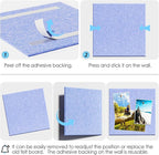 MaxGear Large Cork Board for Wall 36" x 24", Light Blue Bulletin Board, 6 Pack Felt Wall Tiles with Pushpins, Cork Boards for Office Pin Board Tack Board Cork Boards