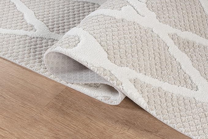 Modern Indoor Rug Diamond 6x9 Area Rugs for Living Room Luxury Kitchen Bedroom Durable Soft Geometric Durable Low and High Pile Stain Resistant Non Shedding Area Carpet 6x9