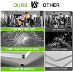 FICTOR Home Gym Mirror for Wall, 50"x25"x2 PCS Large Workout Mirrors with Tempered Glass, Full Length Frameless Body Mirror for Garage, Dance, Yoga, Bedroom