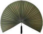 Chicvillage Fan Wall Decor 60", Fan Decor for Bedroom, Wall Fan Decor Large Bamboo Handwoven Art, Decorative Fans for Wall, Boho Headboard Hanging (Green)