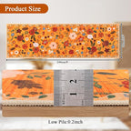 U'Artlines 2'6" x 8' Fall Boho Runner Rug for Hallways Kitchen Colorful Floral Soft Non Slip Washable Floor Carpet Runners for Entryway Laundry Room Bathroom Orange