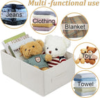 Fabric Storage Bins, 3 Pack Foldable Storage Baskets for Shelves, Decorative Linen Closet Organizers and Storage, Storage Box Container for Organizing Clothes Toy Pantry Wardrobe Closet
