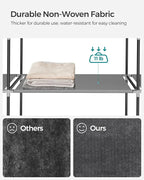 SONGMICS Portable Closet, Wardrobe Closet Organizer with Cover, 4 Hanging Rods and Shelves, 4 Side Pockets, 66.9 x 17.7 x 65.7 Inches, Large Capacity for Bedroom, Living Room, Gray URYG094G02