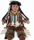 22" Collectible Native American (Indian) Vinyl Doll - VM221076 (Harsha)