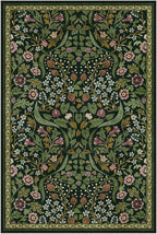 Moynesa Floral Kitchen Rug, 2x3 Washable Rugs Green Non Slip Boho Bathroom Rug, Soft Small Area Rug Indoor Door Mat, Ultra Thin Botanical Throw Rugs for Entryway Bedroom, Green
