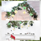 TecUnite 50 Pcs Christmas Paper Honeycomb Ornaments for Tree Vintage 3D Mini Glitter Edge Paper Christmas Ornament Honeycomb Tree Hanging Neutral Boho Holiday Xmas Party Decoration(White, Green)