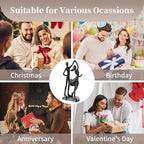Sziqiqi Anniversary Wedding Gifts for Couple: 6th Anniversary Iron Gifts for Him Her Women Couples - 6 Year Wedding Gift for Christmas Valentines Birthday - Couple Dancing Figurines