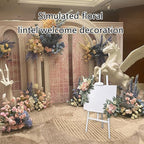 2Pieces Wedding Decorative Swag Artificial Flower Swag Ceremony Sign for Indoor and Outdoor Use Decorations