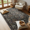 Traditional Design Vintage Floral Area Rug 4 x 6,Washable Area Rugs - Perfect for Living Room, Bedroom, Pet & Child Friendly, Nursery - Stain & Water Resistant Non-Slip, Dining Room Decor
