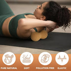 2 in 1 Premium Cork Balance Board with Peanut Massage Ball, Foot Strengthener Kit for Stability Training, Natural Cork Foot Balance Trainer, Non Slip Surface for Home Gym Travel Workout, Exercise Equipment