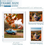 KTKDE 8.5x11 Picture Frame Set of 3,Certificate Frame White with Clear Plexiglass, 8.5 by 11 Picture Diploma Document Degree Frames for Wall and Tabletop,best gift